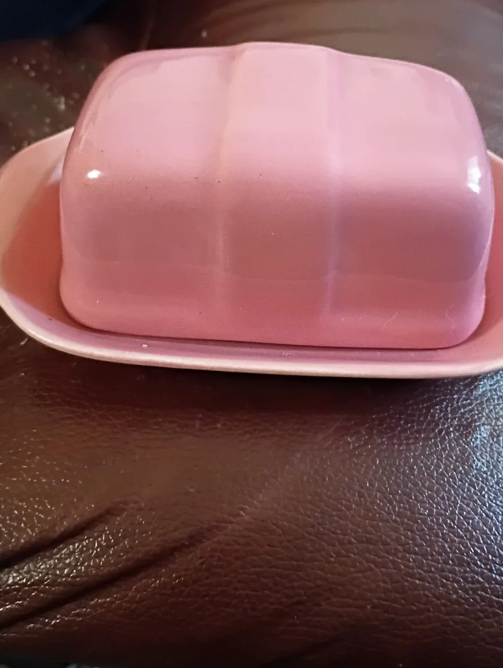 *Rare* Vintage Bauer Pink Ceramic Butter Dish